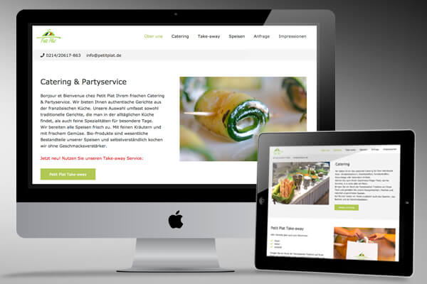 Webdesign Petit Plat von Design B3 Werbeagentur Leverkusen
