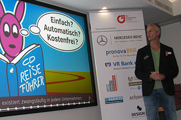 Pecha Cucha Vortrag zum Thema Corporate Design von DESIGN B3 Werbeagentur Leverkusen